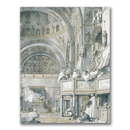 Canatello 'The Choir Singing At St. Mark's' Canvas Art,35x47